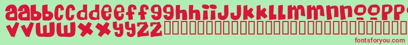 Massiveheadache Font – Red Fonts on Green Background