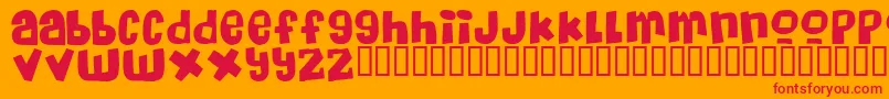 Massiveheadache Font – Red Fonts on Orange Background