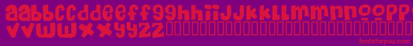 Massiveheadache Font – Red Fonts on Purple Background