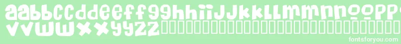Massiveheadache Font – White Fonts on Green Background