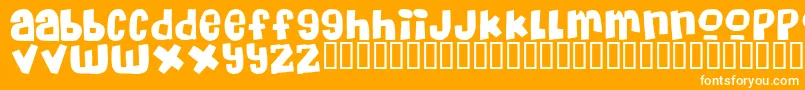 Massiveheadache Font – White Fonts on Orange Background