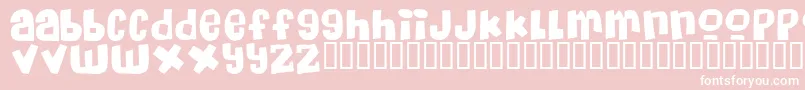 Massiveheadache Font – White Fonts on Pink Background