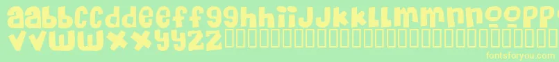 Massiveheadache Font – Yellow Fonts on Green Background