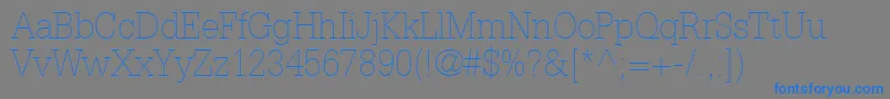 InstallationLightSsiThin Font – Blue Fonts on Gray Background