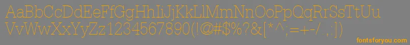 Шрифт InstallationLightSsiThin – оранжевые шрифты на сером фоне