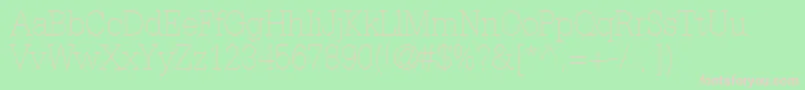 InstallationLightSsiThin Font – Pink Fonts on Green Background