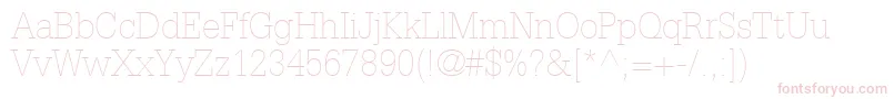 InstallationLightSsiThin Font – Pink Fonts on White Background