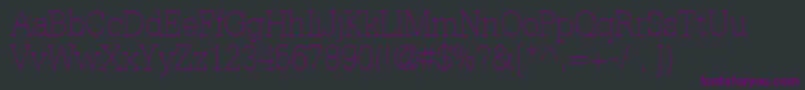 Шрифт InstallationLightSsiThin – фиолетовые шрифты на чёрном фоне