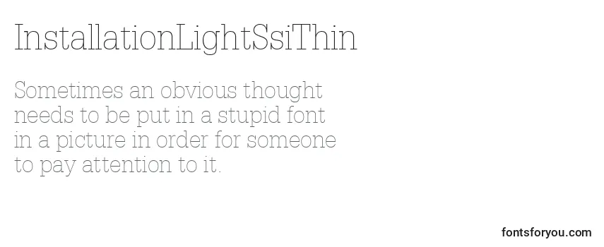 InstallationLightSsiThin Font