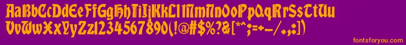 Alberttextbold Font – Orange Fonts on Purple Background