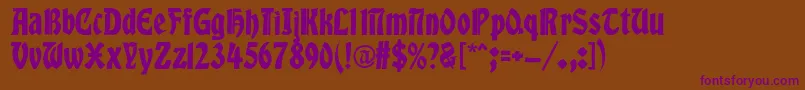 Alberttextbold Font – Purple Fonts on Brown Background