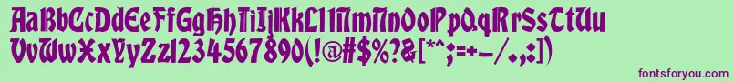 Alberttextbold Font – Purple Fonts on Green Background