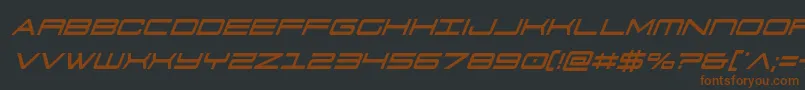 Шрифт 911porschav3condital – коричневые шрифты на чёрном фоне
