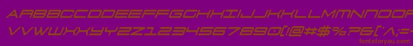 911porschav3condital Font – Brown Fonts on Purple Background