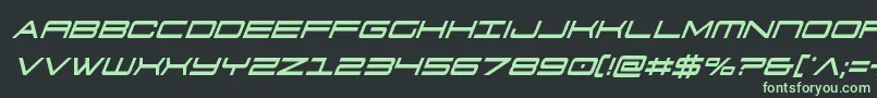 911porschav3condital Font – Green Fonts on Black Background