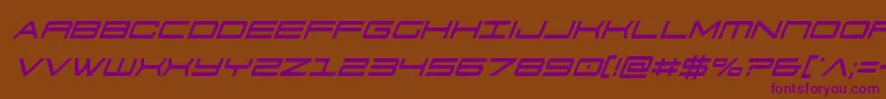 911porschav3condital Font – Purple Fonts on Brown Background