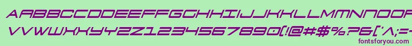 911porschav3condital Font – Purple Fonts on Green Background