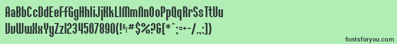 SfWillamette Font – Black Fonts on Green Background