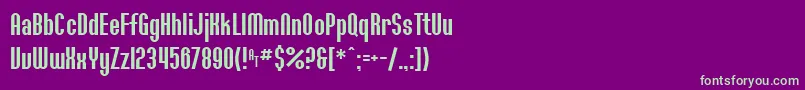 SfWillamette Font – Green Fonts on Purple Background