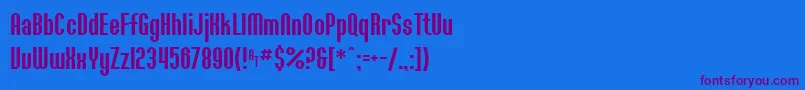 SfWillamette Font – Purple Fonts on Blue Background