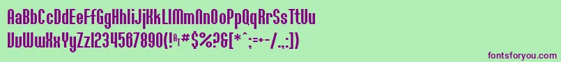 SfWillamette Font – Purple Fonts on Green Background