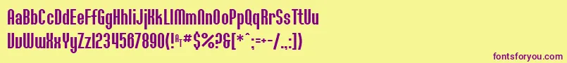 SfWillamette Font – Purple Fonts on Yellow Background