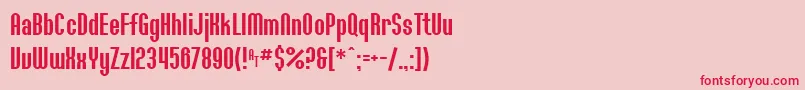 SfWillamette Font – Red Fonts on Pink Background