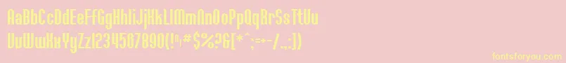 SfWillamette Font – Yellow Fonts on Pink Background