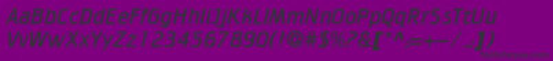 Cricket ffy-Schriftart – Schwarze Schriften auf violettem Hintergrund