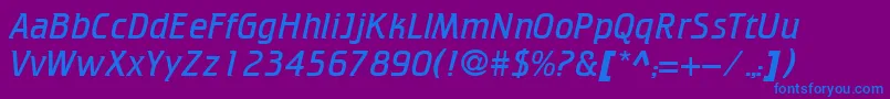 Cricket ffy Font – Blue Fonts on Purple Background