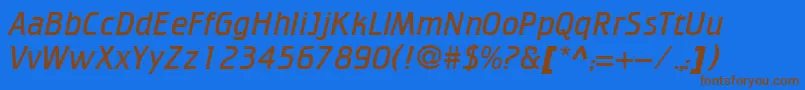 Cricket ffy Font – Brown Fonts on Blue Background