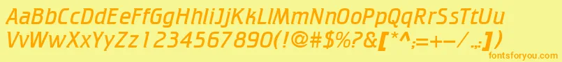 Cricket ffy Font – Orange Fonts on Yellow Background