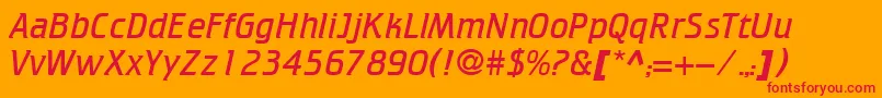 Cricket ffy Font – Red Fonts on Orange Background