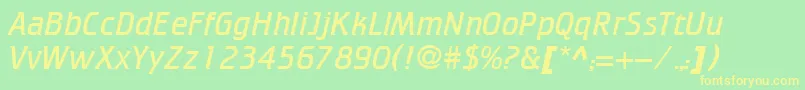 Cricket ffy Font – Yellow Fonts on Green Background