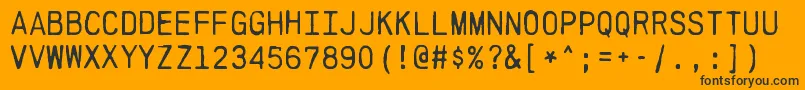 PrintfRegular Font – Black Fonts on Orange Background