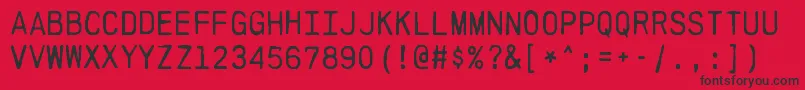 PrintfRegular Font – Black Fonts on Red Background