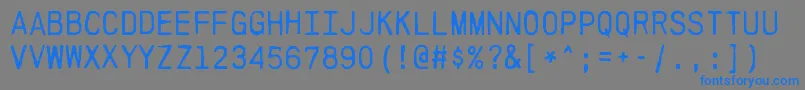 PrintfRegular Font – Blue Fonts on Gray Background