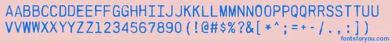 PrintfRegular Font – Blue Fonts on Pink Background