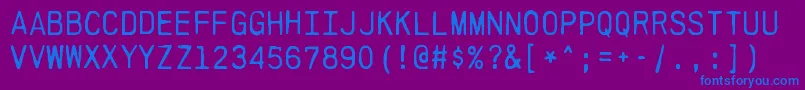 PrintfRegular Font – Blue Fonts on Purple Background