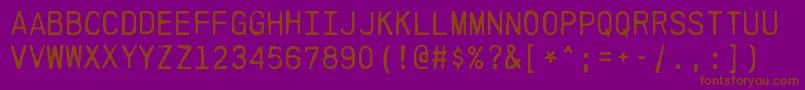 PrintfRegular Font – Brown Fonts on Purple Background