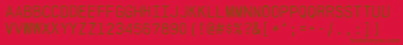 PrintfRegular Font – Brown Fonts on Red Background