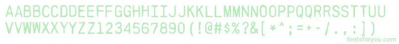 PrintfRegular Font – Green Fonts on White Background