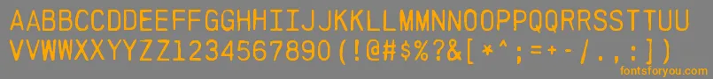 PrintfRegular Font – Orange Fonts on Gray Background