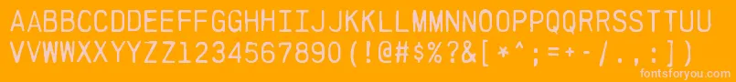 PrintfRegular Font – Pink Fonts on Orange Background