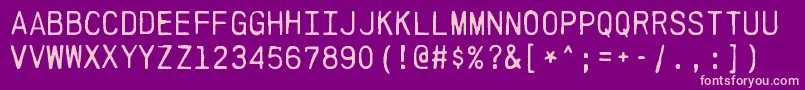 PrintfRegular Font – Pink Fonts on Purple Background