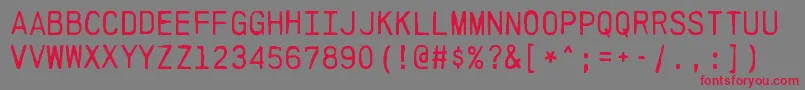 PrintfRegular Font – Red Fonts on Gray Background