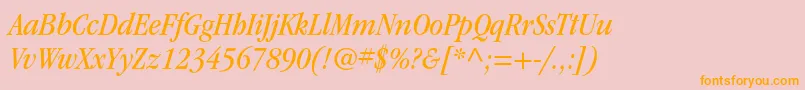 ItcgaramondstdBkcondita Font – Orange Fonts on Pink Background