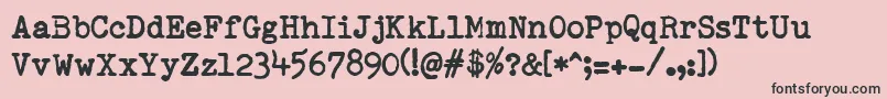 RemingtonedType Font – Black Fonts on Pink Background