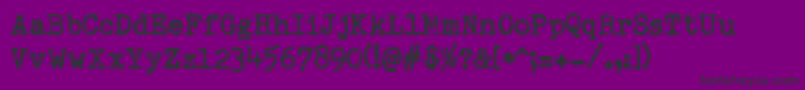 fuente RemingtonedType – Fuentes Negras Sobre Fondo Morado