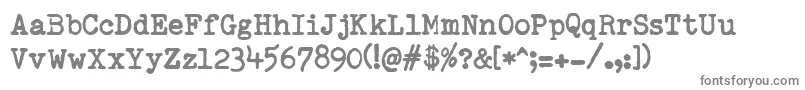 RemingtonedType Font – Gray Fonts on White Background